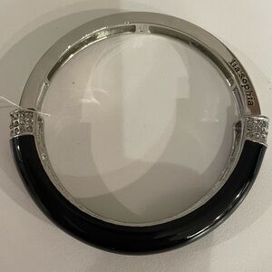 Lia Sophia Retired Chromatic Black and Silver Rhinestone Bracelet NWT